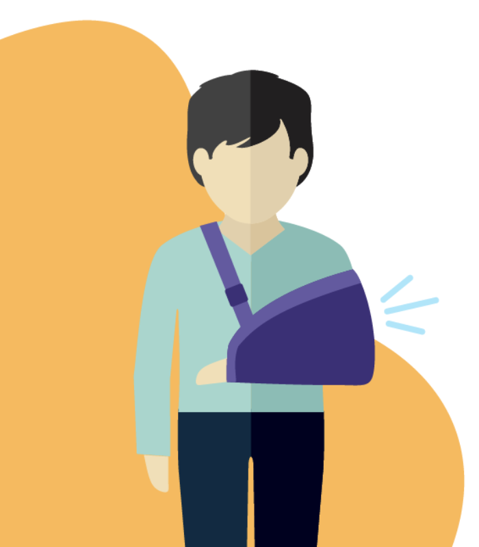 Person with broken arm