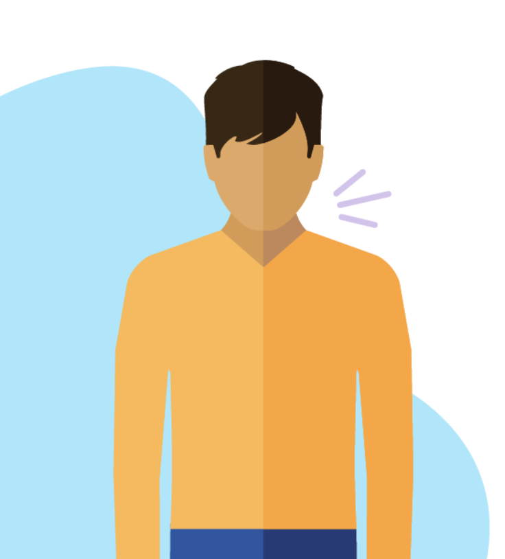 Person with sore throat